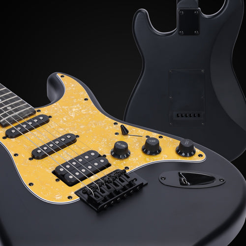 Solid Poplar Wood Electric Guitar - 39-Inch Beginner